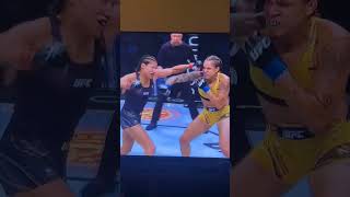 Amanda nunes vs julianna pena 2 knock down perfect right hand [upl. by Plossl]