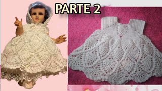 VESTIDO ROPON PARA NIÑO DIOS PASO A PASO TEJIDO A CROCHET PARTE 2 [upl. by Riebling244]