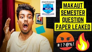 MAKAUT Question Paper leaked from 🤬 Exam Will be Cancelled❌😭 makaut news [upl. by Kalmick]