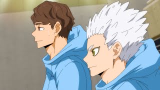 ハイキュー Hoshiumi witnessed and discussed the intense match between Karasuno and Inarizaki [upl. by Llebasi]