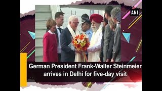 German President FrankWalter Steinmeier arrives in Delhi for fiveday visit  ANI News [upl. by Raddatz241]