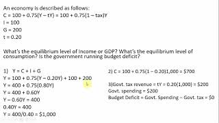 Macroeconomics Solving for Equilibrium Income in the Goods Market [upl. by Jaddo]