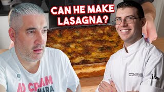 Italian Chef Reacts to Pro Chef Perfect Lasagna ChefJamesMakinson [upl. by Backer]