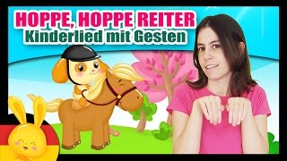 Hoppe hoppe Reiter  Kinderlied mit Gesten  Kinderlieder zum Mitsingen Titounis [upl. by Atalaya926]