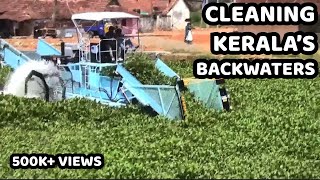 Cleaning Keralas Backwaters with 420 Series Weed Harvester Cleantec Infra [upl. by Ahsinet]