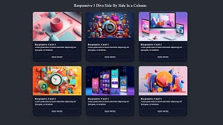 Responsive 3 Div Side by Side Layout HTML amp CSS Tutorial [upl. by Irem]
