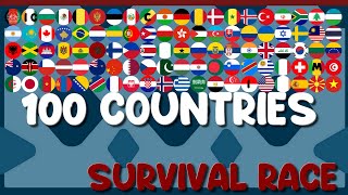 100 Countries  Stuck Elimination  Survival Marble Race in Algodoo [upl. by Yendahc]