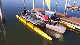 Expandacraft Outrigger Kit on a Canoe for Camping and Sailing [upl. by Doughman]