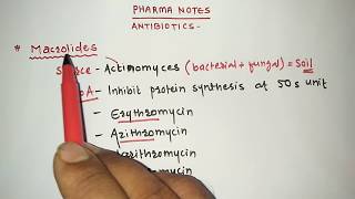 MACROLIDE ANTIBIOTICS WITH TRICKS5  RRB PHARMACIST EXAM  GPAT  ESIC  PART59 [upl. by Rudwik]