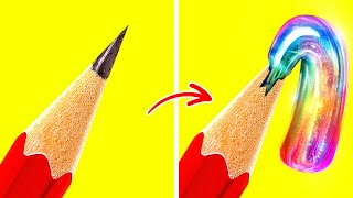 COOL SCHOOL HACKS amp DIY SCHOOL SUPPLY IDEAS  Student Vs Teacher Art Challenge by 123 Go Like [upl. by Llertak]