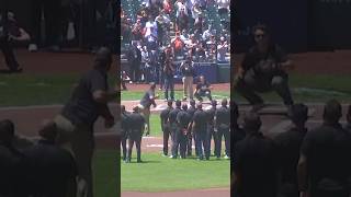 Madison Bumgarner’s first pitch to Buster Posey 🥹 [upl. by Ormiston]