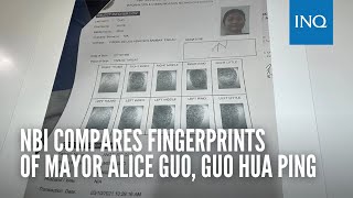 NBI compares fingerprints of Mayor Alice Guo Guo Hua Ping [upl. by Debora252]