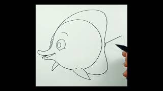 Easy Drawing Butterfly Fish shorts [upl. by Nivled]