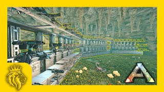 Center Pearl Cave FULL PVP BASE DESIGN  BEST DESIGN  ARK Survival Evolved [upl. by Ihsoyim]