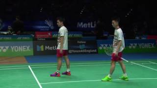 Yonex All England Open 2017  Badminton SF M5MD  GidSuk vs ConKol [upl. by Bobbe]