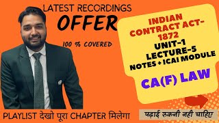 CONTRACT ACTUNIT 1LECTURE5CACMAFOUNDATIONDEEPAK PATHAK [upl. by Bowe]