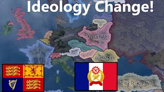 What If France became communist And Britian Monarchist Hoi4 Timelapse [upl. by Caddaric709]