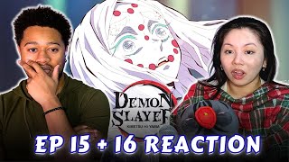 A DEMON FAMILY  Girlfriend Reacts To Demon Slayer Ep 15 amp 16 REACTION [upl. by Jansen]