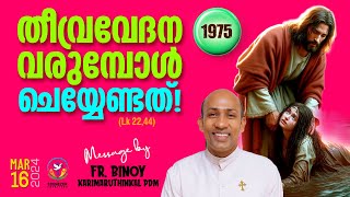 1975 തീവ്രവേദന വരുമ്പോൾ ചെയ്യേണ്ടത്  Lk 2244  FrBinoy Karimaruthinkal PDM [upl. by Anabella]