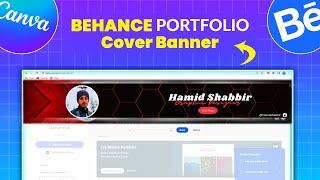 How to design Behance Portfolio Banner  Canva Tutorial [upl. by Erlewine]