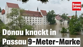 Hochwasser Donau knackt in Passau 9MeterMarke  kronetv NEWS [upl. by Melisa]