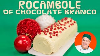 ROCAMBOLE DE NATAL  ROCAMBOLE DE CHOCOLATE BRANCO RECEITA PARA VOCÊ IMPRESSIONAR A TODOS E VENDER [upl. by Riek]