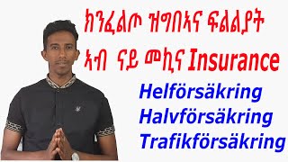 ፍልልይ ኣብ ናይ መኪና insurance፠፠Helförsäkring Halvförsäkring trafikförsäkring [upl. by Regor]