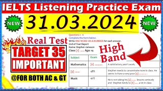 IELTS LISTENING PRACTICE TEST 2024 WITH ANSWERS  31032024 [upl. by Nedak439]