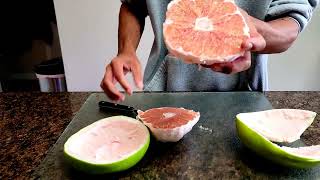 Cutting Open A Pomelo Fruit [upl. by Otrebmuh]