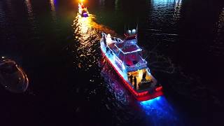 Newport Beach Christmas Boat Parade Drone Video [upl. by Miyasawa942]