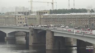 Sankt Petersburg Alexander Nevsky Bridge Timelapse Мост Александра Невского Newa Brücke [upl. by Ynnelg]