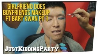 Girlfriend Does Boyfriends Makeup ft Bart Kwan pt 1 [upl. by Garbe]