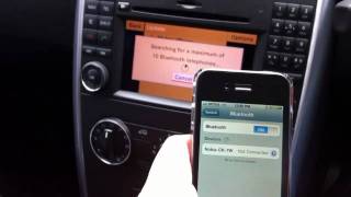 How to pair an Apple iPhone 4 with MercedesBenz BClass W245 via Bluetooth [upl. by Myrtia1]