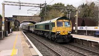 66614 passing Chelford with a 2 tone horn on FL aggregate [upl. by Nodnelg]