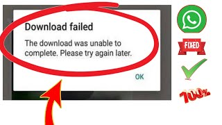 Comment réparer le téléchargement na pas pu être terminéVeuillez réessayer plus tard WhatsApp 2024 [upl. by Naillig]