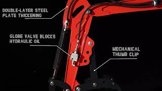 Qilu Wheel Hydraulic Pilot Digger 1000kgs Chinese Mini Excavator for Sale [upl. by Eenafets339]