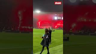 Celtic fans release Hampden flares causing 13minute delay to cup clash vs Dons football celtic [upl. by Marou394]