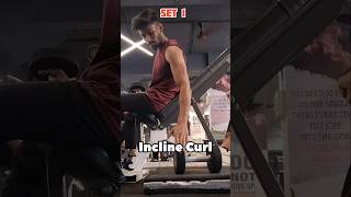 Incline Curl Bicep Workout 💪motivation bicepsworkout shorts fitness dedication hardworkout [upl. by Andris573]