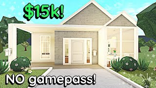 Easy 15k Bloxburg NO GAME PASS House Build Tutorial WITH VOICE [upl. by Garson835]