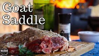 How to cook a Saddle of Goat  FreeRange Goat Recipes  Homestead butchering  BBQ Goat  Braai [upl. by Klemens]