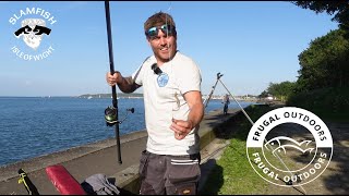 Bass Fishing with Big Crab Baits Free Lining Beautiful and Sunny Isle of Wight Sea Fishing UK [upl. by Eelytsirk421]