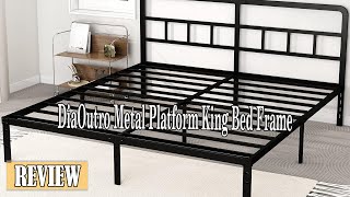 DiaOutro Metal Platform King Bed Frame Review  Is It Worth It [upl. by Meridel]