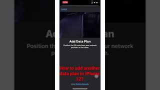 How to add another data plan in iPhone 12 [upl. by Airbmac]