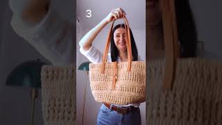 MustHave Raffia Bag for Summer crochetfashion easycrochet crochet crochettutorial crochetbag [upl. by Aray]