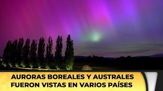 Auroras boreales y australes fueron vistas en varios países [upl. by Erminia]