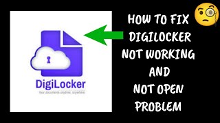 How To Fix quotDigilockerquot App Not Working Problem quotDigilockerquot App Not Open Problem [upl. by Yamauchi]