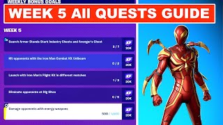 WEEK 5 All QUESTS GUIDE  Fortnite Chapter 5 Season 4 [upl. by Remmer]