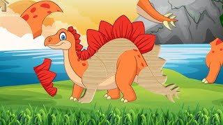 🅳🅸🅽🅾🆂🅰🆄🆁 🅿🆄🆉🆉🅻🅴🆂  Learning Dinosaur Name and Sound with Dino Puzzles free for kids 2  🄲🄰🄼🄱🄾 🅃🄾🅈🅂 [upl. by Nahpets872]