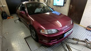 Civic Eg Coupe Dyno Day B16 NA [upl. by Ayifa]