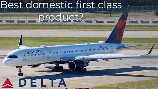 Delta First Class  Boeing 757200  CancunCUN to AtlantaATL [upl. by Aerdna964]